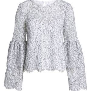 Cupcakes and Cashmere Basewood Lace Blouse Top
